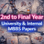 University 2nd 3rd final year MBBS Papers